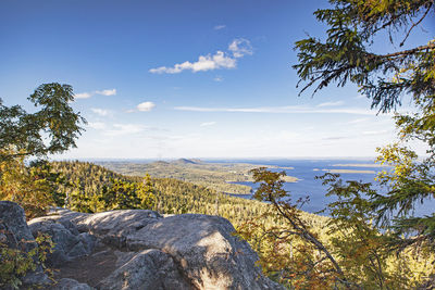 Scenic view of mountain against sky