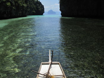 High angle view of sea