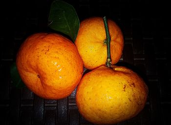 Close-up of orange fruits on table