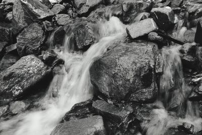 Scenic view of waterfall