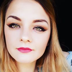 Close-up portrait of a beautiful young woman