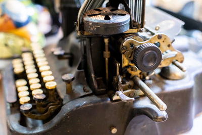 Close-up of machine part