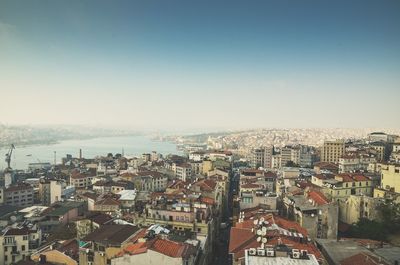 High angle view of cityscape