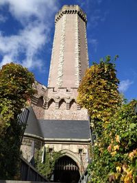 Low angle view of historical building against sky