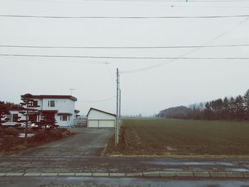 Scenic view of landscape during rainy season