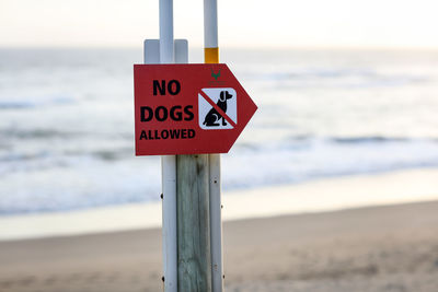 Beach signs