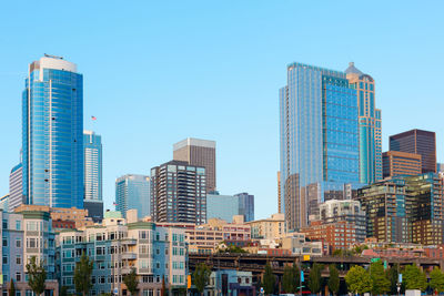 Buildings at downtown waterfront, seattle, washington, united states.