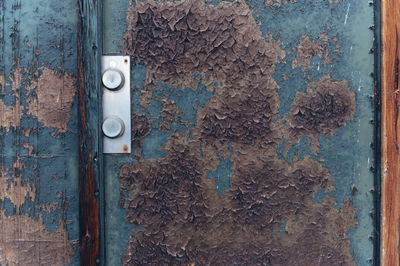 Close-up of closed door