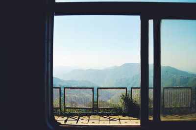 Landscape with mountains in background