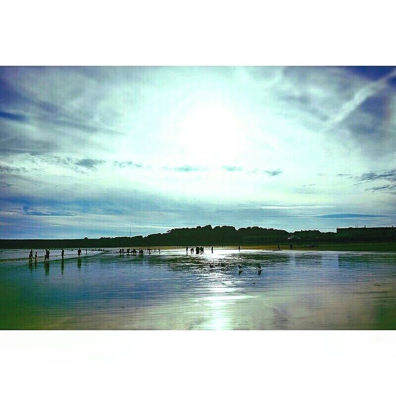 water, transfer print, sky, auto post production filter, tranquil scene, sea, tranquility, cloud - sky, scenics, waterfront, beauty in nature, nature, cloudy, cloud, lake, reflection, pier, horizon over water, rippled, outdoors