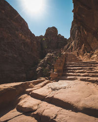 Rock formations against sky