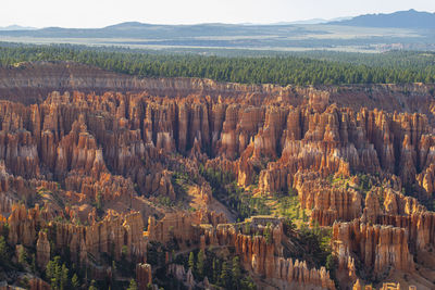 High angle view of rock formations