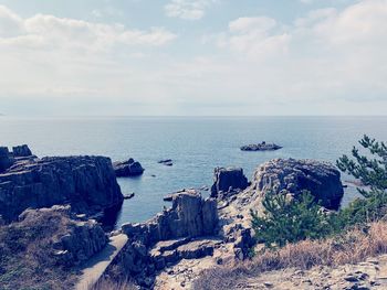 Scenic view of sea against sky