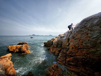 Scenic view of sea against sky