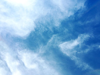 Low angle view of clouds in sky