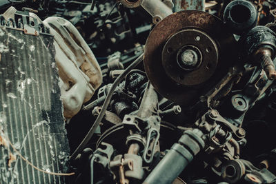 Close-up of machine part