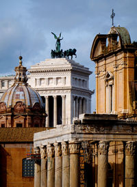 Low angle view of historical building roma forum