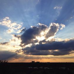 Scenic view of landscape at sunset