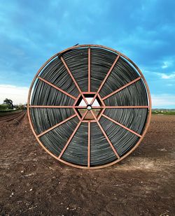 Water reel in field