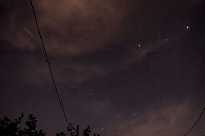 Low angle view of sky at night