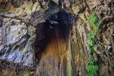 Rock formation in water