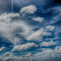 Low angle view of clouds in sky