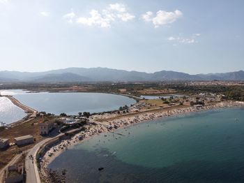 Panoramic view of beach and sea against sky