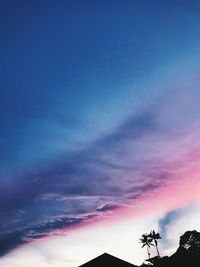 Low angle view of dramatic sky during sunset