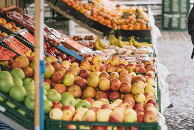 Fruits for sale at market stall