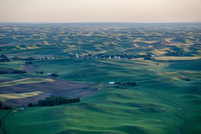 Aerial view of landscape against sky