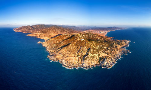 High angle view of sea against sky