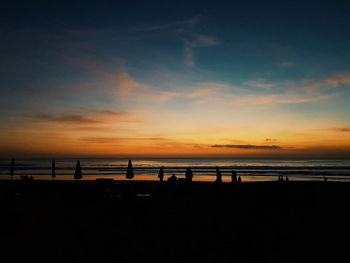 Silhouette of beach during sunset