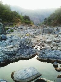 River flowing through rocks