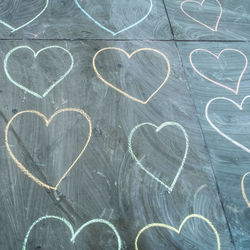 Full frame shot of heart shape with text