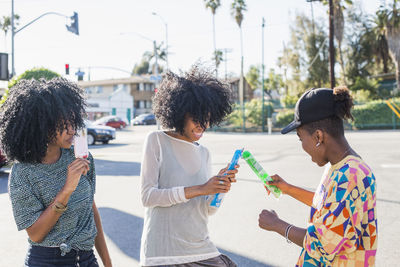 Three young women