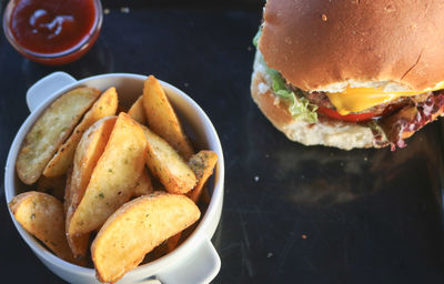 Close-up of food in plate