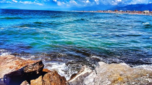 Scenic view of sea against sky