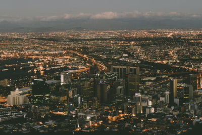 Aerial view of city