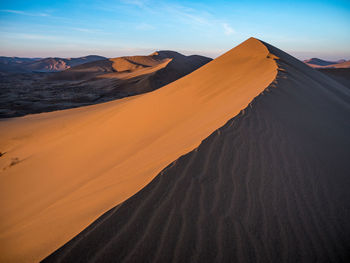 Sand dunes in the gobi dessert, china