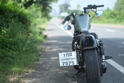 Motorcycle on roadside