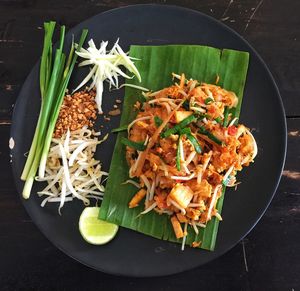 High angle view of food