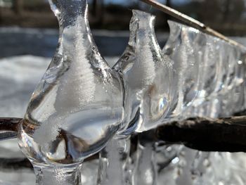 Close-up of ice crystals