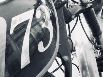 Close-up of bicycle wheel