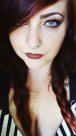 Close-up portrait of young woman