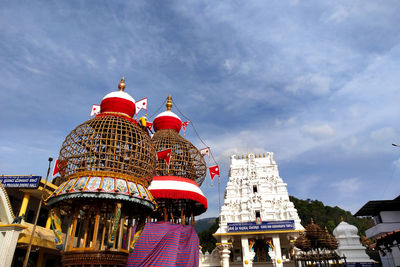 Low angle view of traditional building against sky