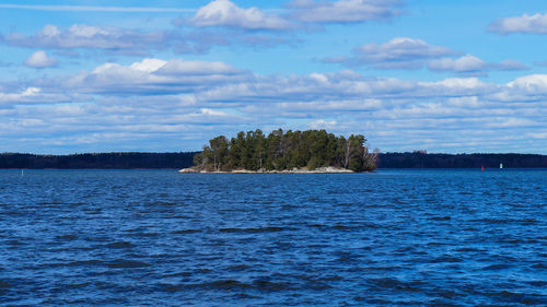 Lonely island in the outskirts of stockholm, sweden