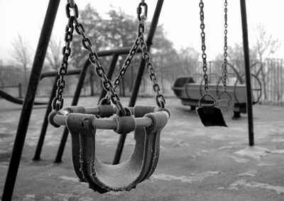 Swings in playground