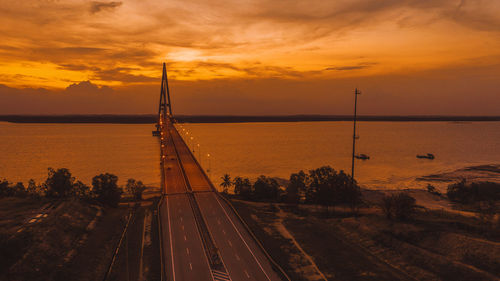 Sunset at sungai johor bridge