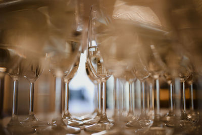 Close-up of wine glass on table