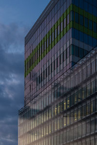 Low angle view of modern building against sky